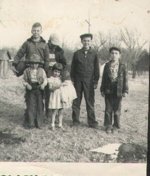 Martin, Stafford and Baysinger children in the 1950s in Reading, KS
